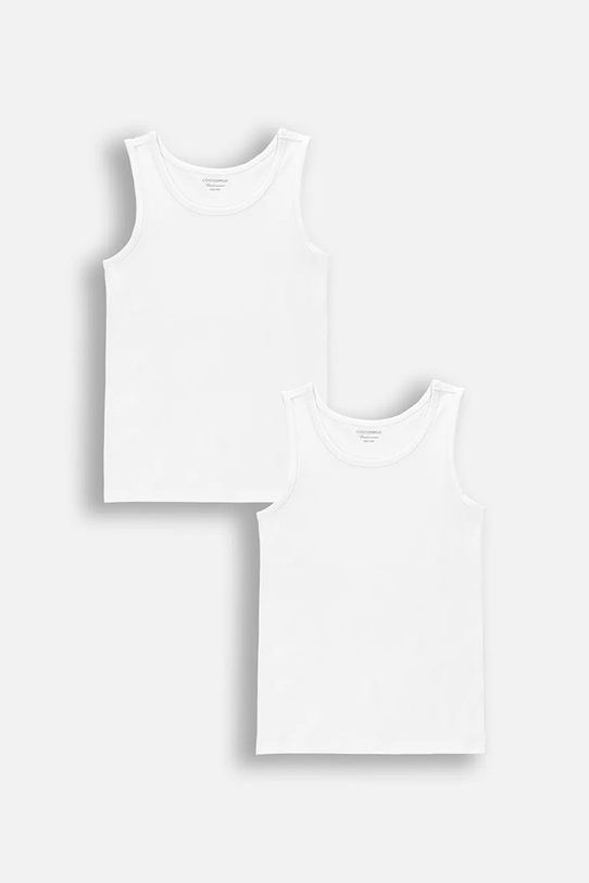 Coccodrillo top copii 2-pack uni alb XCX407205BAU
