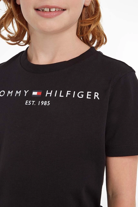 Dječja pamučna majica kratkih rukava Tommy Hilfiger KS0KS00210.NOS crna