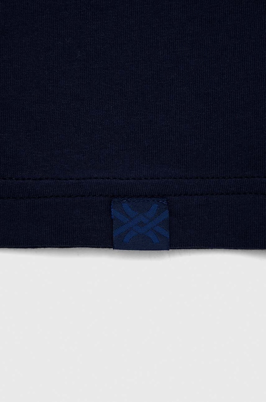 Хлопчик Дитяча бавовняна футболка United Colors of Benetton 3I1XC109W.G.NOS темно-синій