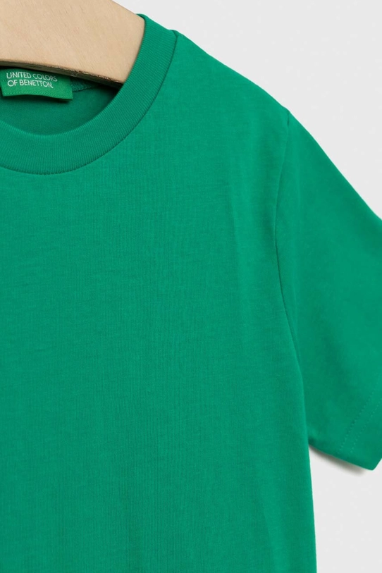 Băieți United Colors of Benetton tricou de bumbac pentru copii 3I1XC109W.G.NOS verde