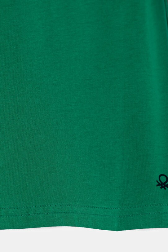 Хлопчик Дитяча бавовняна футболка United Colors of Benetton 3I1XG106Z.P.NOS зелений