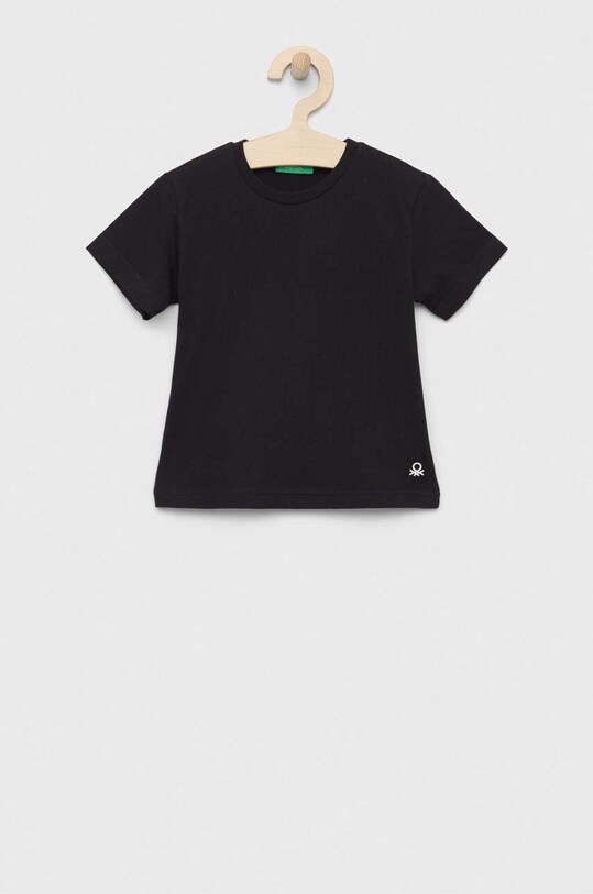 United Colors of Benetton t-shirt bawełniany dziecięcy bawełna czarny 3I1XG106Z.P.NOS