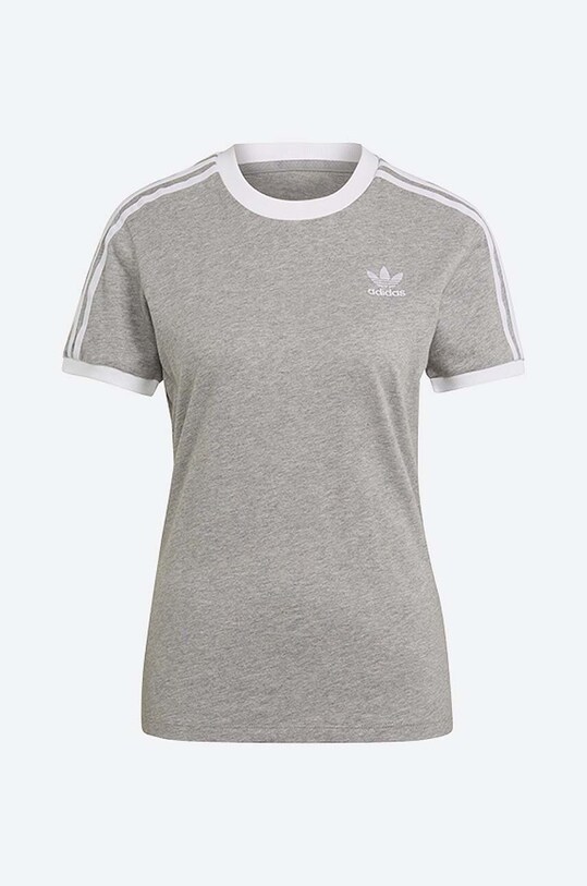 Одежда Хлопковая футболка adidas Originals adicolor Classics 3-Stripes GN2909 серый