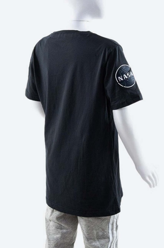 Alpha Industries tricou de bumbac pentru copii x NASA 126707.03 negru AA00