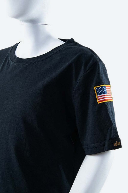 Fiú Alpha Industries gyerek pamut póló x NASA 126707.03 fekete