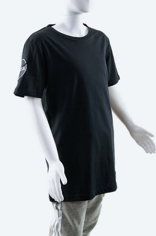 Alpha Industries tricou de bumbac pentru copii x NASA negru 126707.03