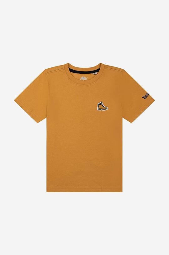 Παιδικό βαμβακερό μπλουζάκι Timberland Short Sleeves Tee-shirt βαμβάκι πορτοκαλί T25S87.589