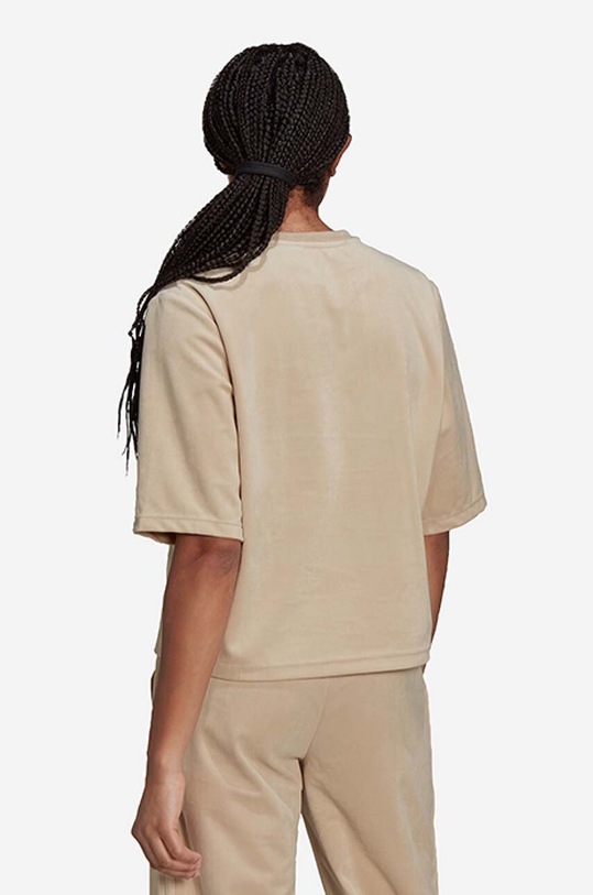 adidas Originals t-shirt Adicolor Velour Boxy H22833 czarny AA00