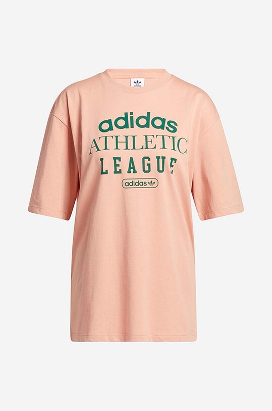 Одежда Хлопковая футболка adidas Originals HL0038 розовый