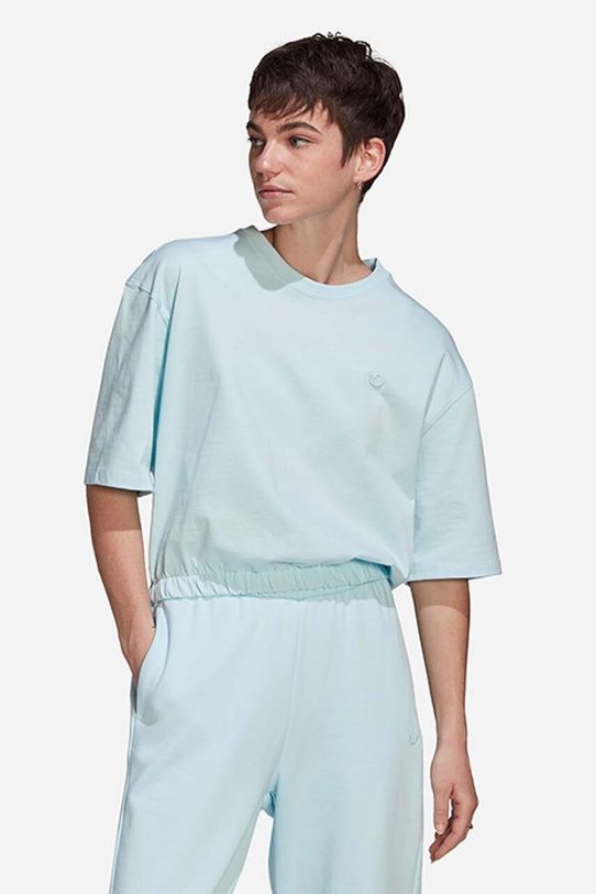 Pamučna majica adidas Originals bez uzorka crna HM1796