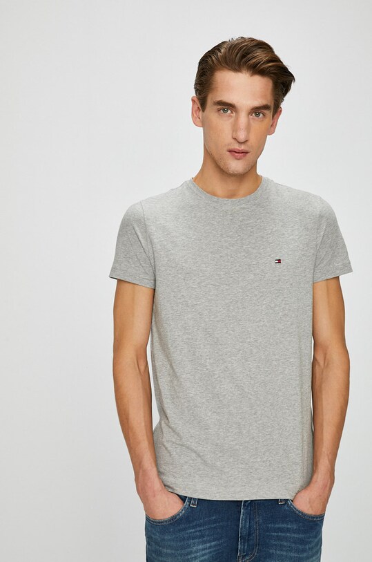 Tommy Hilfiger - Μπλουζάκι με ελαστάν γκρί 867896625