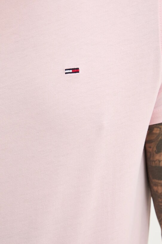 Tommy Jeans tricou din bumbac roz DM0DM04411