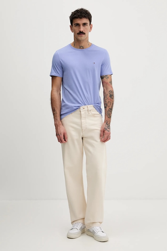 Tommy Jeans t-shirt bawełniany DM0DM04411 niebieski NC00