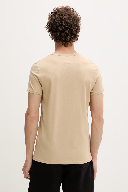 Odzież Tommy Jeans t-shirt męski bawełniany DM0DM04411 beżowy