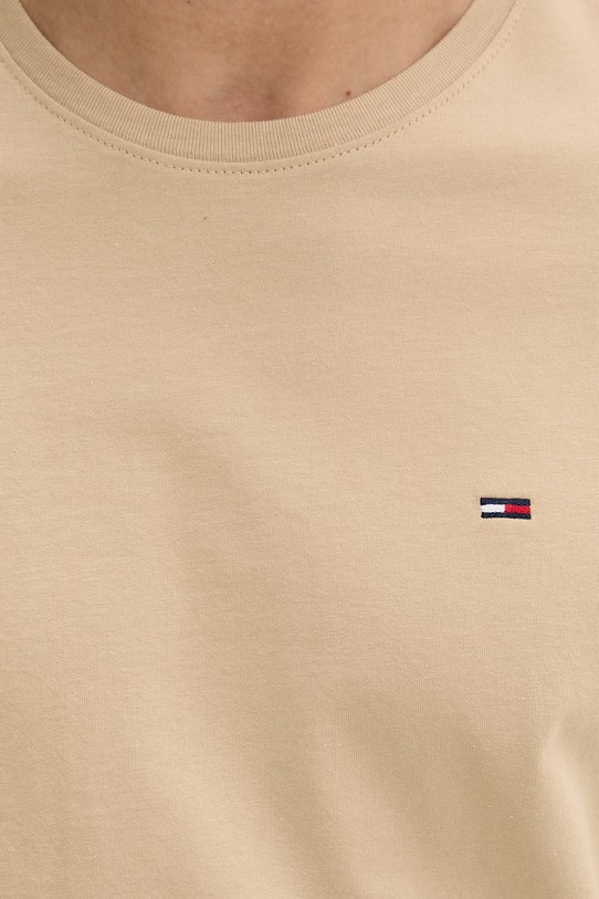 Tommy Jeans t-shirt męski bawełniany DM0DM04411 beżowy