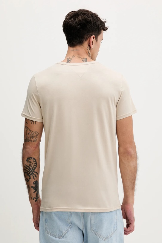 Odzież Tommy Jeans t-shirt bawełniany DM0DM04411 beżowy