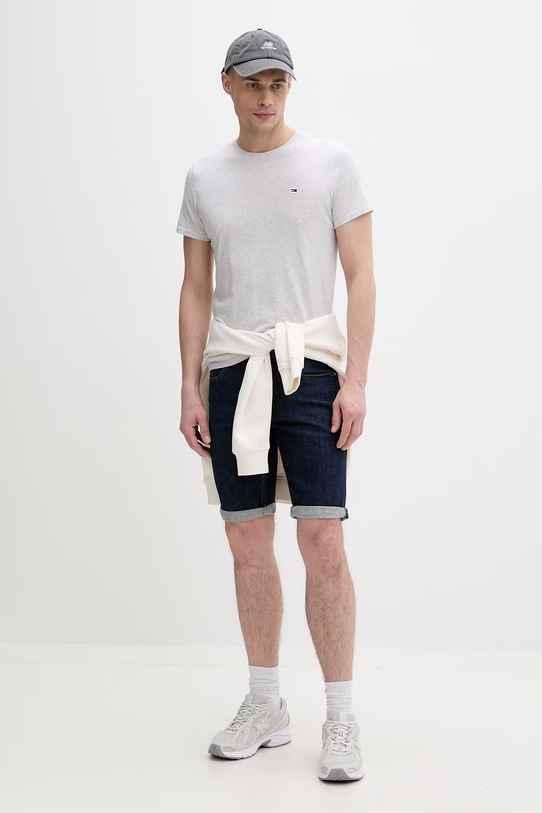 Tommy Jeans tričko pánske bavlnené DM0DM04411 sivá AA00