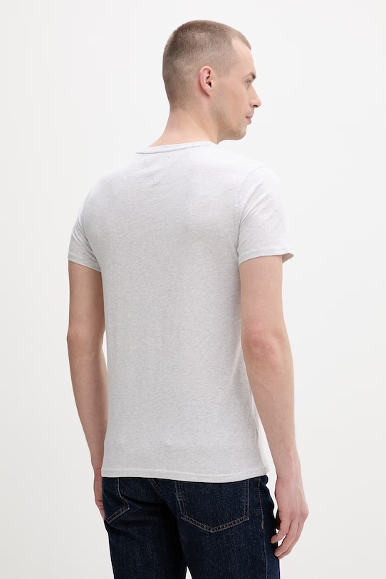 Oblečenie Tommy Jeans tričko pánske bavlnené DM0DM04411 sivá