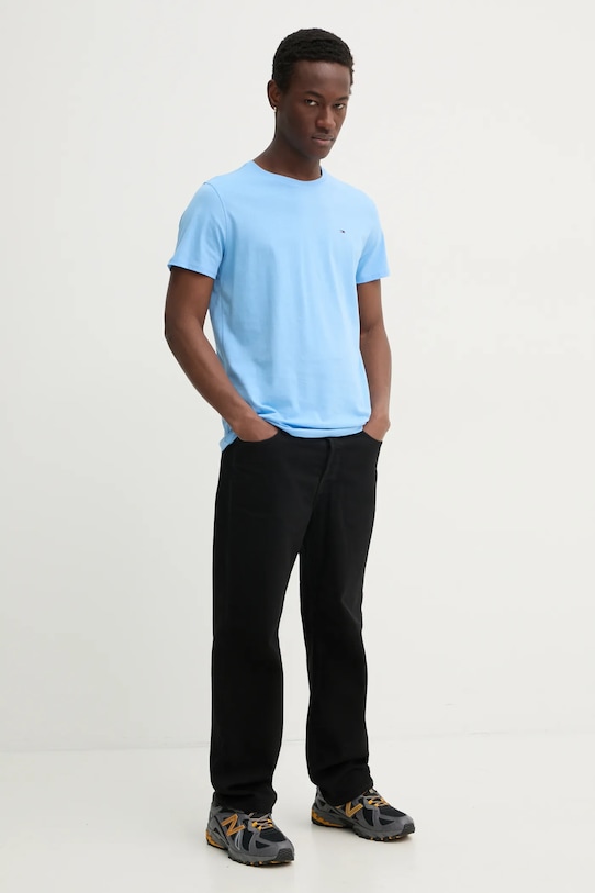 Tommy Jeans tricou din bumbac DM0DM04411 albastru AA00