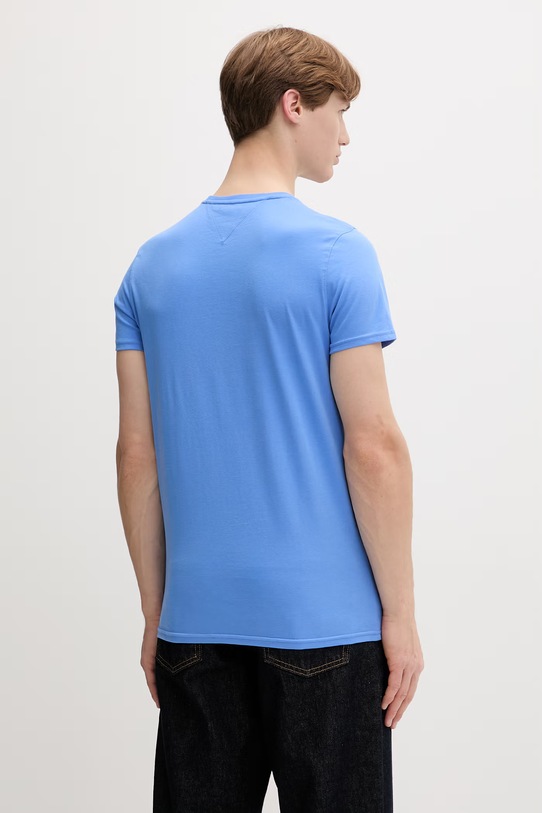 Odzież Tommy Jeans t-shirt męski bawełniany DM0DM04411 niebieski