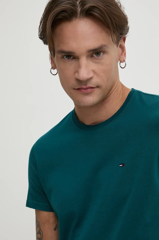 Tommy Jeans t-shirt in cotone turchese DM0DM04411