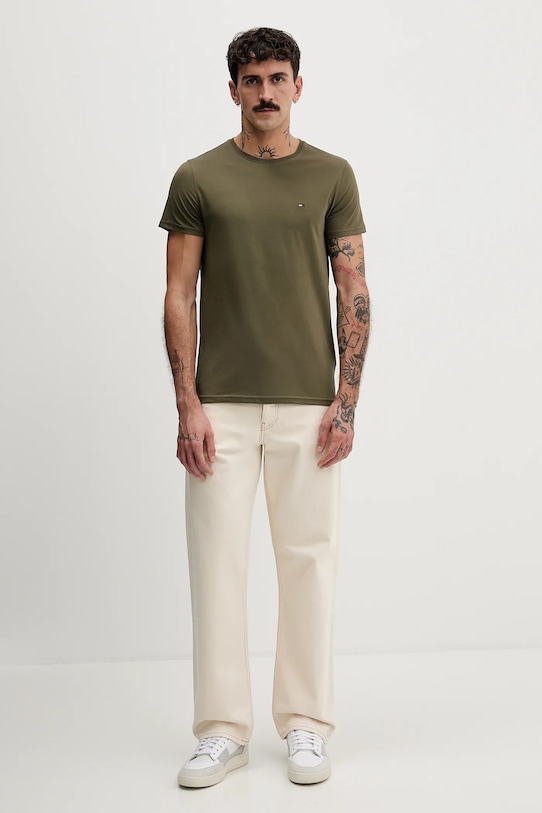 Tommy Jeans t-shirt bawełniany DM0DM04411 zielony NC00