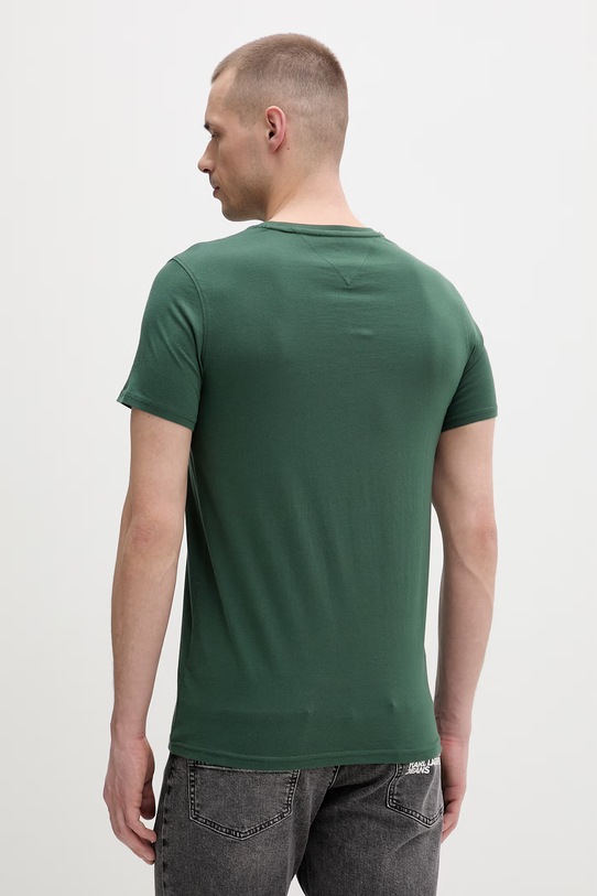 Odzież Tommy Jeans t-shirt męski bawełniany DM0DM04411 zielony