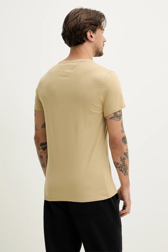 Tommy Jeans tricou din bumbac DM0DM04411 bej NC00