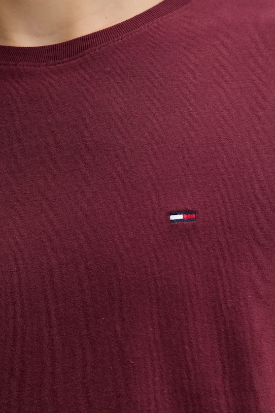 Tommy Jeans t-shirt bawełniany DM0DM04411 bordowy
