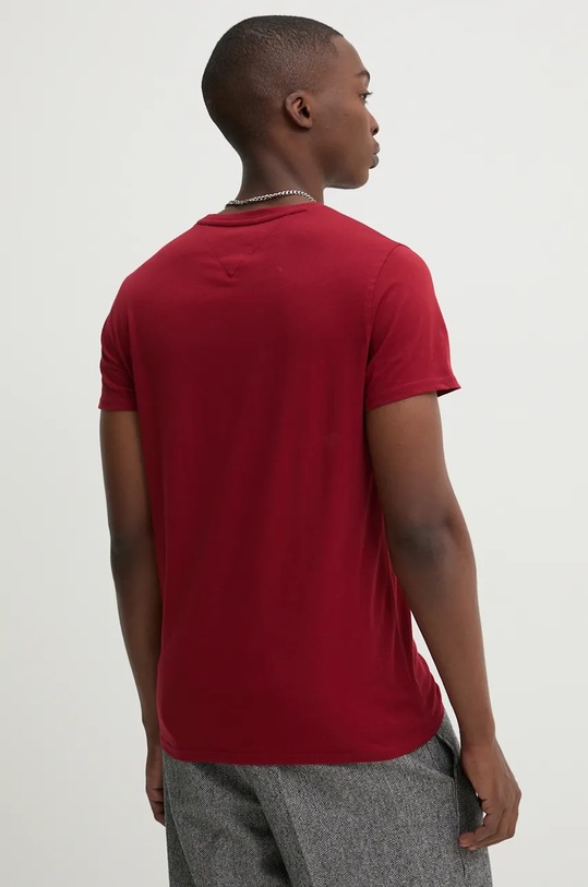 Îmbrăcăminte Tommy Jeans tricou din bumbac DM0DM04411 burgundia