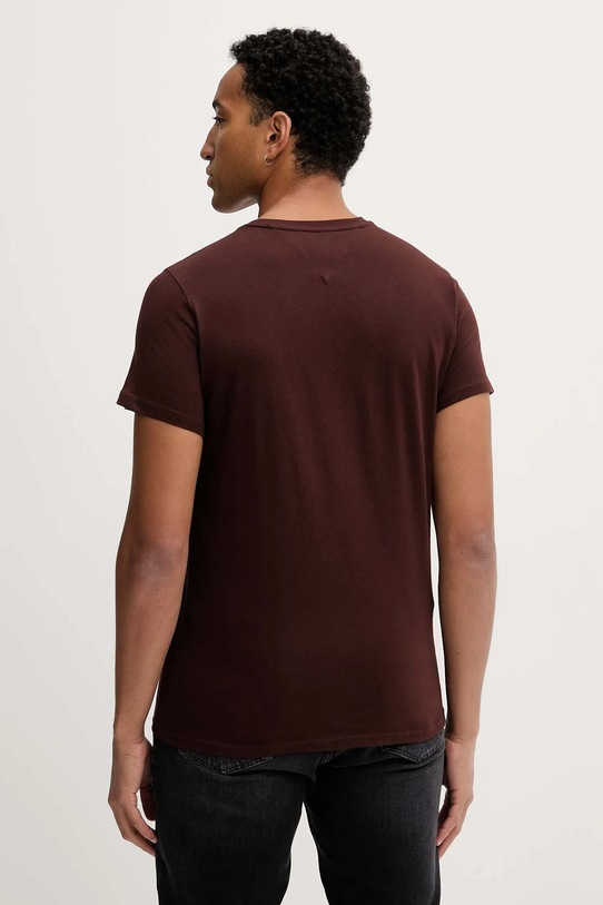 Odzież Tommy Jeans t-shirt bawełniany DM0DM04411 brązowy