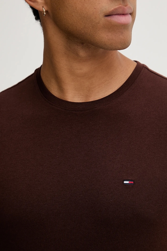Tommy Jeans t-shirt bawełniany DM0DM04411 brązowy