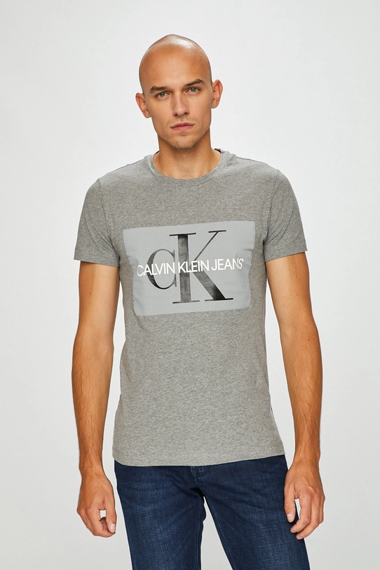 Calvin Klein Jeans - Футболка хлопок серый J30J307842