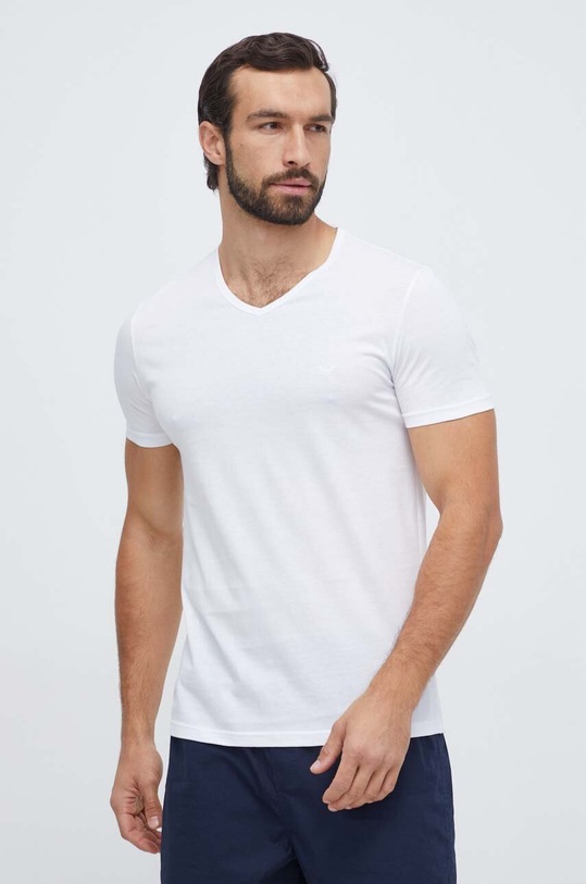 Emporio Armani - Pánske tričko (2-pak) jednofarebný biela 111648