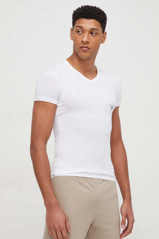 Emporio Armani Underwear t-shirt lounge z elastanem biały 110810