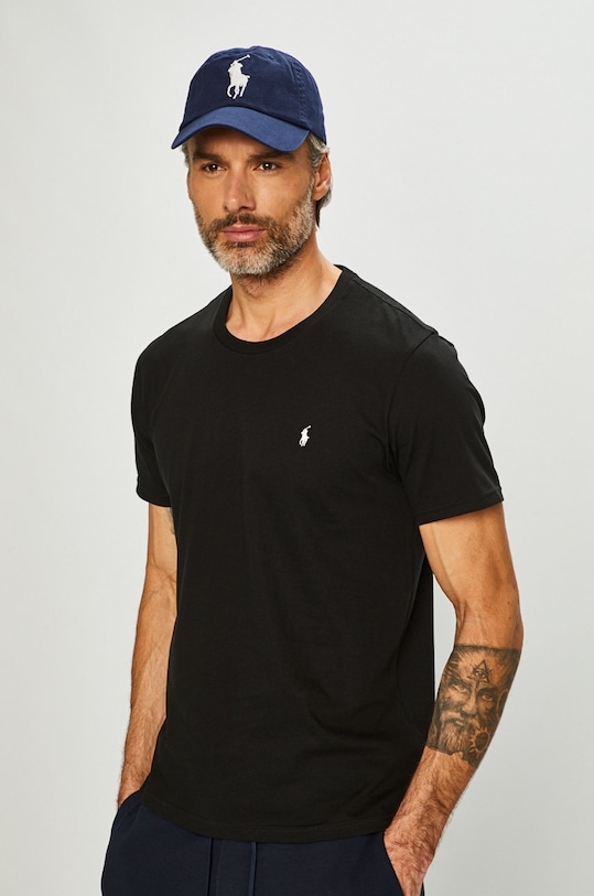 Polo Ralph Lauren tricou regular negru 714706745001