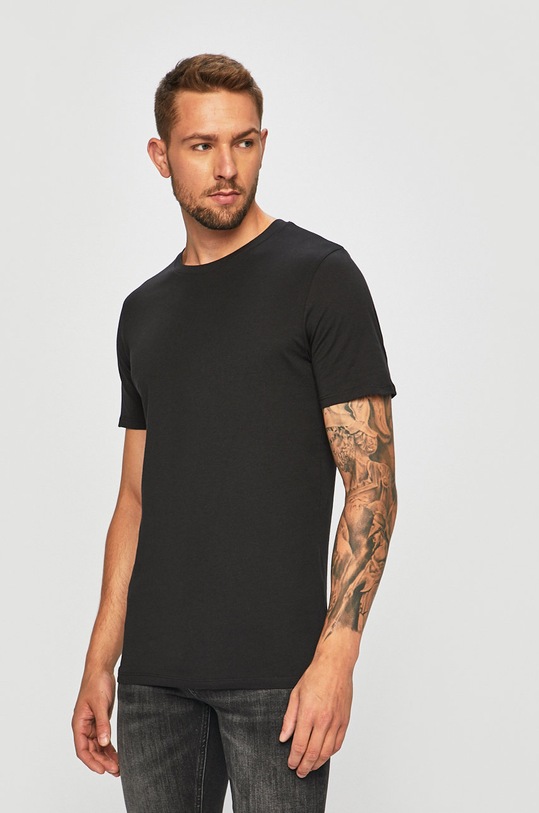 Jack & Jones - Majica bez uzorka crna 12156101