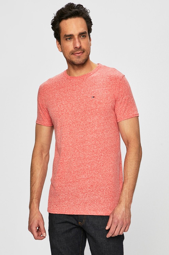 Tommy Jeans - Tricou regular rosu DM0DM04413