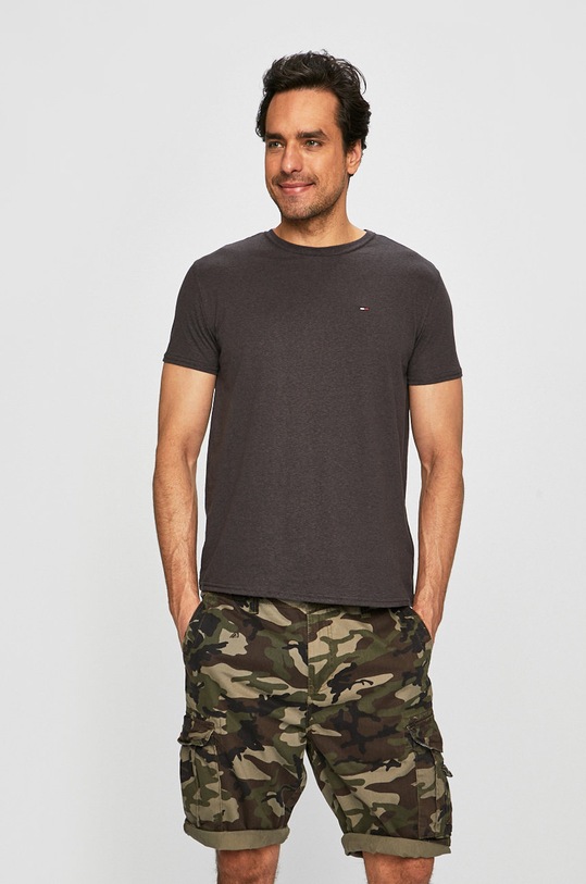 Tommy Jeans - Tricou regular gri DM0DM04413