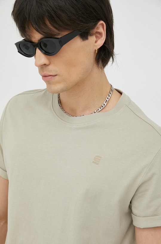 G-Star t-shirt bawełniany Lash bawełna beżowy D16396.B353