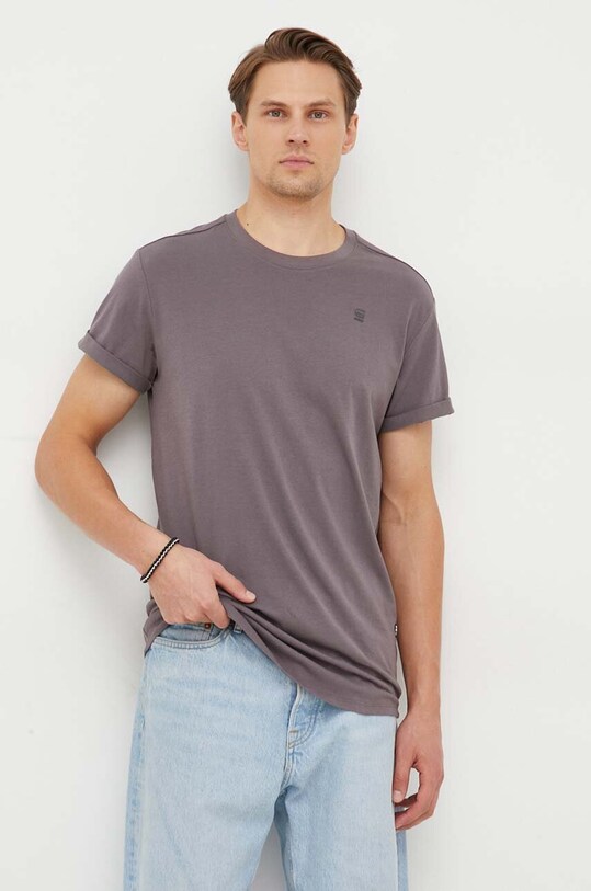 G-Star t-shirt bawełniany bawełna szary D16396.B353