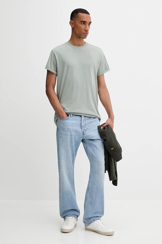 G-Star Raw t-shirt bawełniany D16396.B353 turkusowy AA00