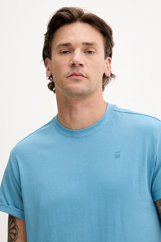 G-Star Raw tricou din bumbac turcoaz D16396.B353