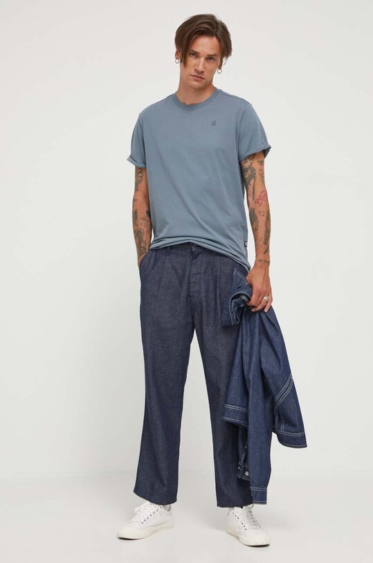 G-Star tricou din bumbac D16396.B353 gri AA00