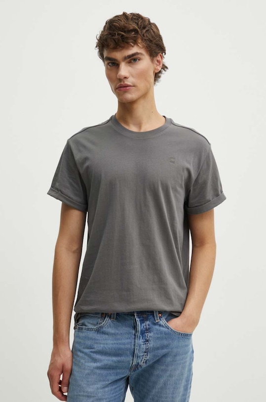 G-Star t-shirt bawełniany bawełna szary D16396.B353
