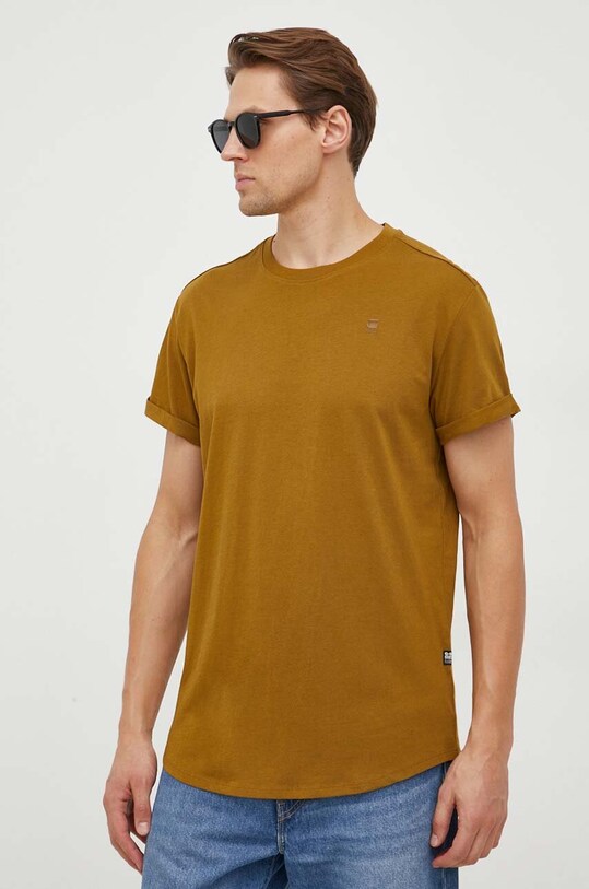 G-Star tricou din bumbac uni verde D16396.B353