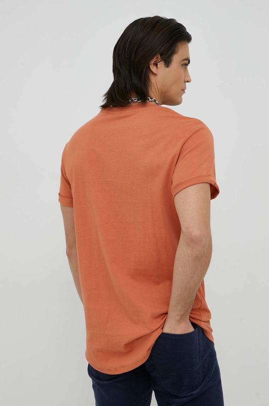 Ruházat G-Star pamut póló D16396.B353 narancssárga