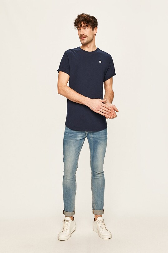 G-Star tricou din bumbac D16396.B353 bleumarin AA00