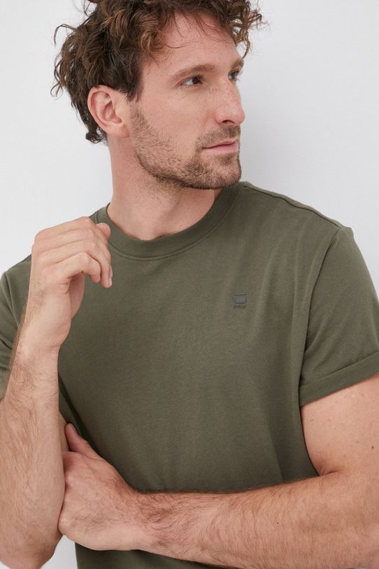Pamučna majica G-Star Raw zelena D16396.B353