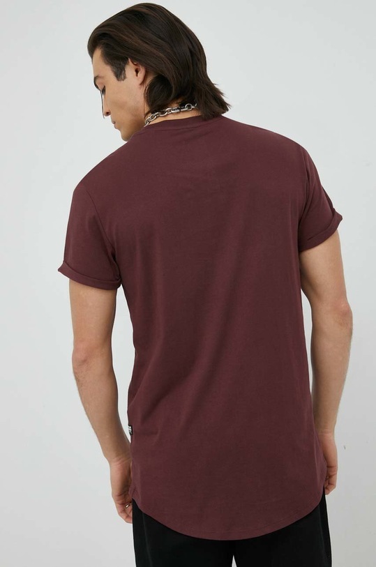 Ruházat G-Star pamut póló D16396.B353 burgundia